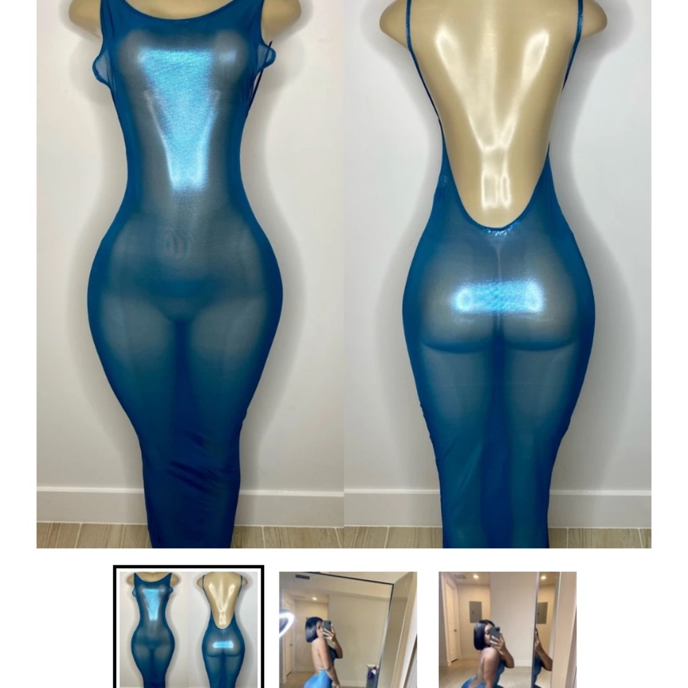 Beautiful Blue Liquid Dress😍🦋